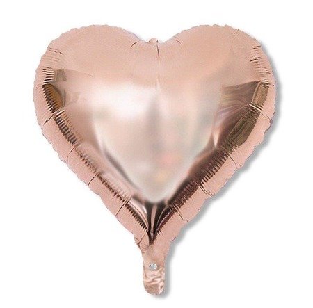 Rose Gold Foil balloon Heart, 60 cm, pink gold