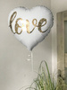 Balon foliowy białe Serce "Love", 46cm