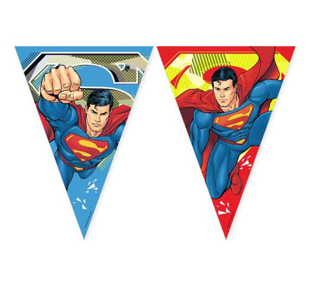 Girlanda papierowa z flagami Superman Krypton trójkątna