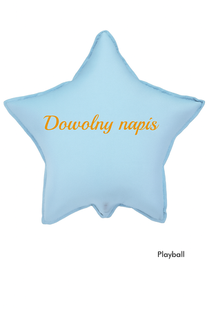 Balon foliowy gwiazdka, niebieska, Dowolny napis