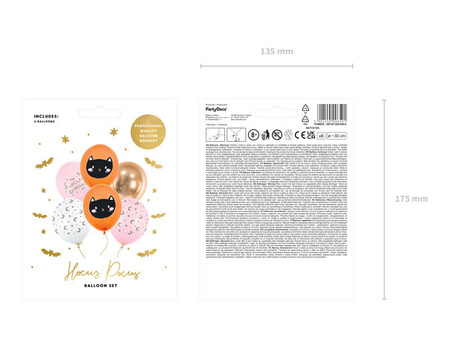 Balony 30cm, Hokus pokus mix 6 szt.