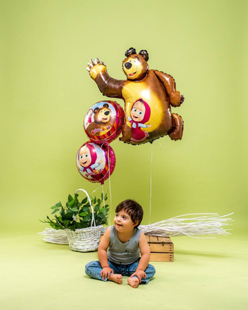 Balon Foliowy Masha i Niedźwiedź - 90 cm Grabo