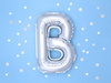 Balon foliowy Litera B, 35cm, Srebrna