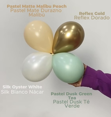 Balony lateksowe Sempertex Silk Oyster White, 60 cm, 1 szt.