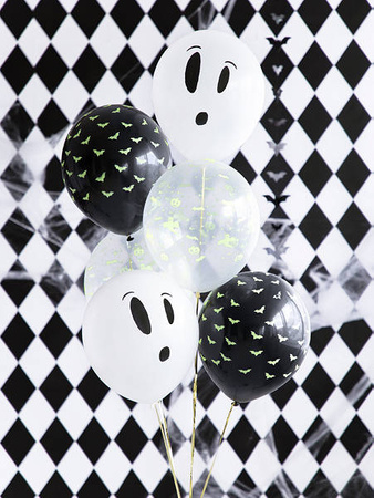 Balony UV Halloween BOO!, mix, 27cm, 3 szt.