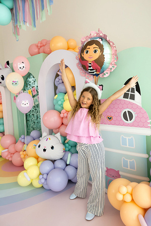 Balon foliowy Koci Domek Gabi Pastylka z falbanką 52 cm