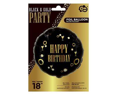 Balon foliowy Happy Birthday (B&G Party), 46cm