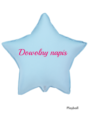 Balon foliowy gwiazdka, niebieska, Dowolny napis