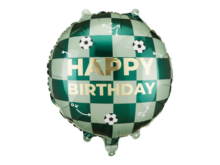 Balon foliowy Happy Birthday Piłki Zielony 35 cm