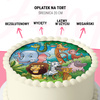 Opłatek na tort Safari okrągły 20 cm premium, wegański, bezglutenowy, wycięty