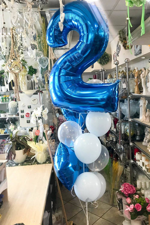 Balon Foliowy - Gwiazda Niebieska 46 cm Grabo