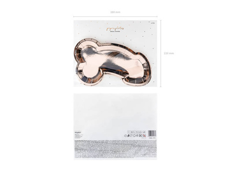 Talerzyki penisy, rose gold, 26,5 cm