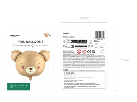 Balon foliowy Miś brązowy Teddy Bear 56cm