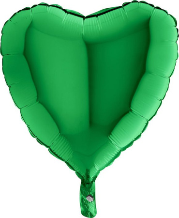 Balon Foliowy - Zielone Serce 46 cm, Grabo