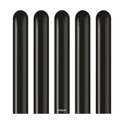 Balony do modelowania 260M Standard Black, czarne modeliny 115cm, 50szt.