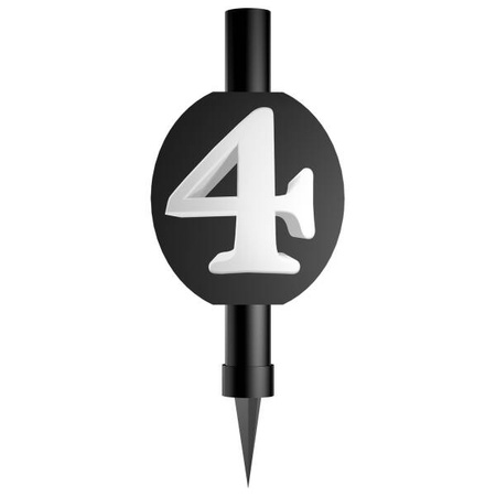 Fontanna do tortu, z cyfrą 4, 12cm