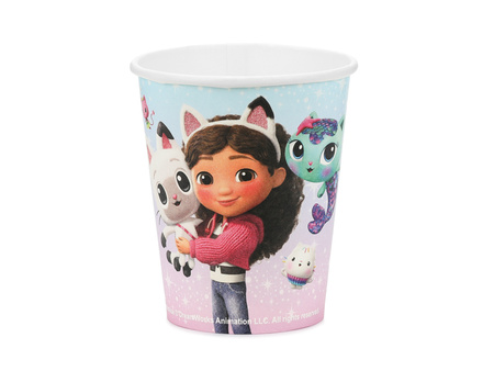 Kubeczki papierowe Koci Domek Gabi Mix 250 ml 6 szt
