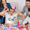 Opłatek na tort Piłka Nożna okrągły 20 cm premium, wegański, bezglutenowy, wycięty