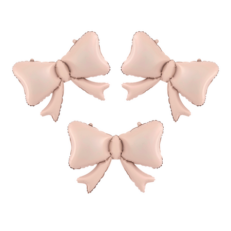 Balon foliowy Kokardki różowy szampański 55 x 42cm 3szt