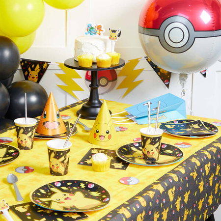 Talerzyki papierowe Pokemon Pikachu, 18 cm, 8 szt.