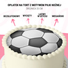 Opłatek na tort Piłka Nożna okrągły 20 cm premium, wegański, bezglutenowy, wycięty