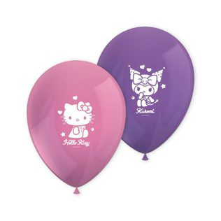 Balony lateksowe wielokolorowe Hello Kitty 23 cm 8 szt.