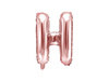Balon foliowy Litera H, 35cm, Rose Gold różowe złoto