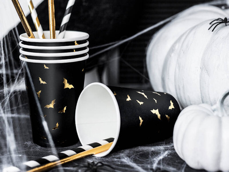 Papierowe kubeczki na Halloween Trick or treat, 220ml, 6szt.