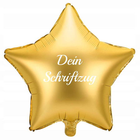 Balon foliowy gwiazdka, złota, Dowolny napis
