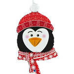 Balon Foliowy, głowa pingwina, 39x69 cm