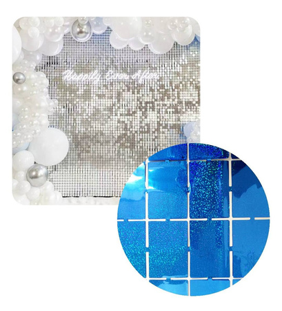 Kurtyna panelowa 200x100 cm holograficzna granatowa