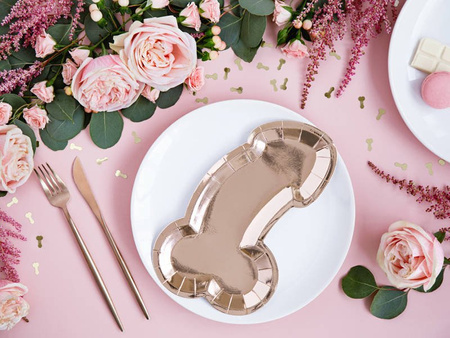 Talerzyki penisy, rose gold, 26,5 cm