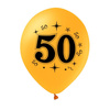 Zestaw balonów na 50 urodziny, czarno-złote, 30cm, 10szt.