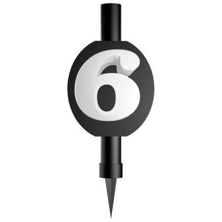 Fontanna do tortu, z cyfrą 6, 12cm