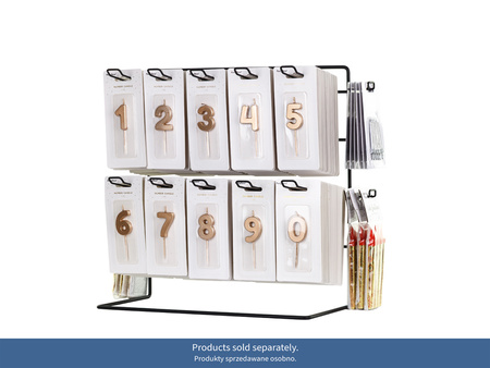 Stojak Ekspozytor Metalowy Czarny 43x21x41 cm