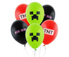  Balony lateksowe Gemar, Klocki Minecraft, TNT, 30cm, 6 szt.