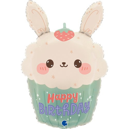 Balon foliowy Króliczek, Bunny Cupcake 61 cm