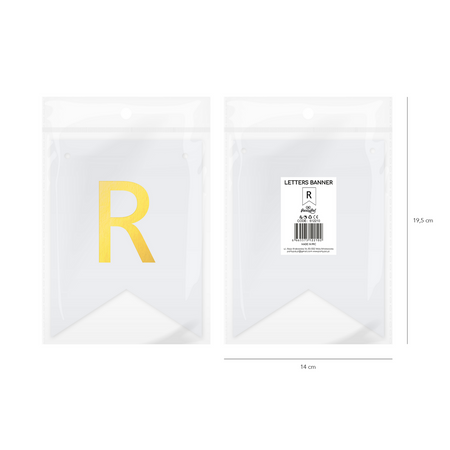 Baner DIY 16x12 cm - literka R
