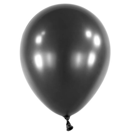 Balony lateksowe Czarne, Decorator Pearl Jet Black, 35cm, 50 szt.