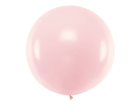 Balon okrągły, Pastel Pale Pink blady Róż, 60cm