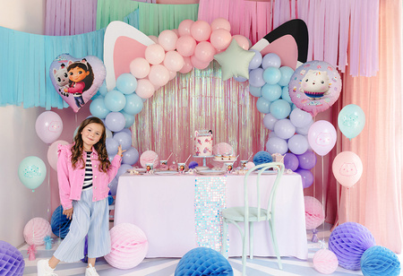 Balon foliowy serce Koci Domek Gabi 35 cm mix