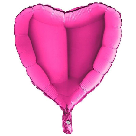 Balon Foliowy - Magenta, Serce 46 cm, Grabo