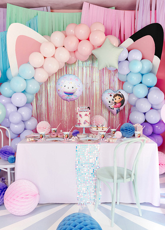 Balon foliowy serce Koci Domek Gabi 35 cm mix