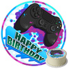 Opłatek na tort PlayStation Pad okrągły 20 cm premium, wegański, bezglutenowy, wycięty
