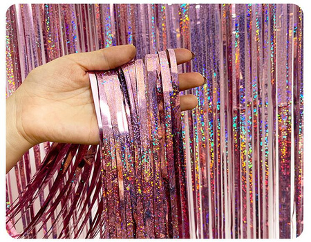 Kurtyna holograficzna rose gold 100x200 cm