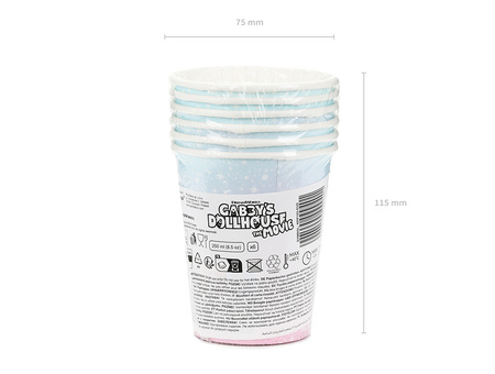Kubeczki papierowe Koci Domek Gabi Mix 250 ml 6 szt
