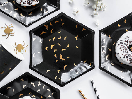 Papierowe talerzyki, Halloween, Trick or treat, 20cm, 6szt.