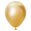 Balony lateksowe Mirror Gold, złoty, 13 cm, 100 szt.