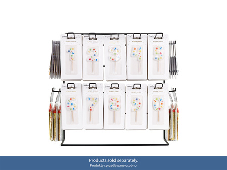 Stojak Ekspozytor Metalowy Czarny 43x21x41 cm