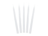 Świece stożkowe białe, 24 cm, 10 szt.